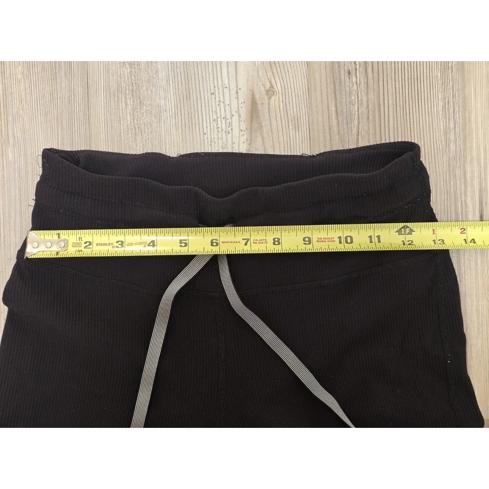 Free People Movement Ribbed Leggings Black With Drawstring Size S